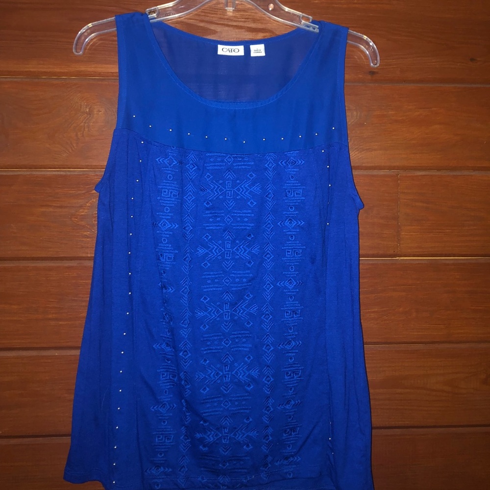 Blue Cato tank top